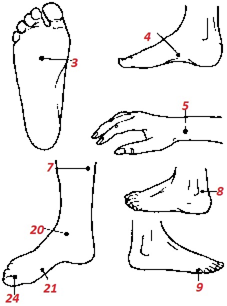 Точки занятые. Схема постановки пиявок на стопу. Точки акупунктуры при диабете 2 типа. Точки постановки пиявок на ноги. Точки постановки пиявок на стопу.